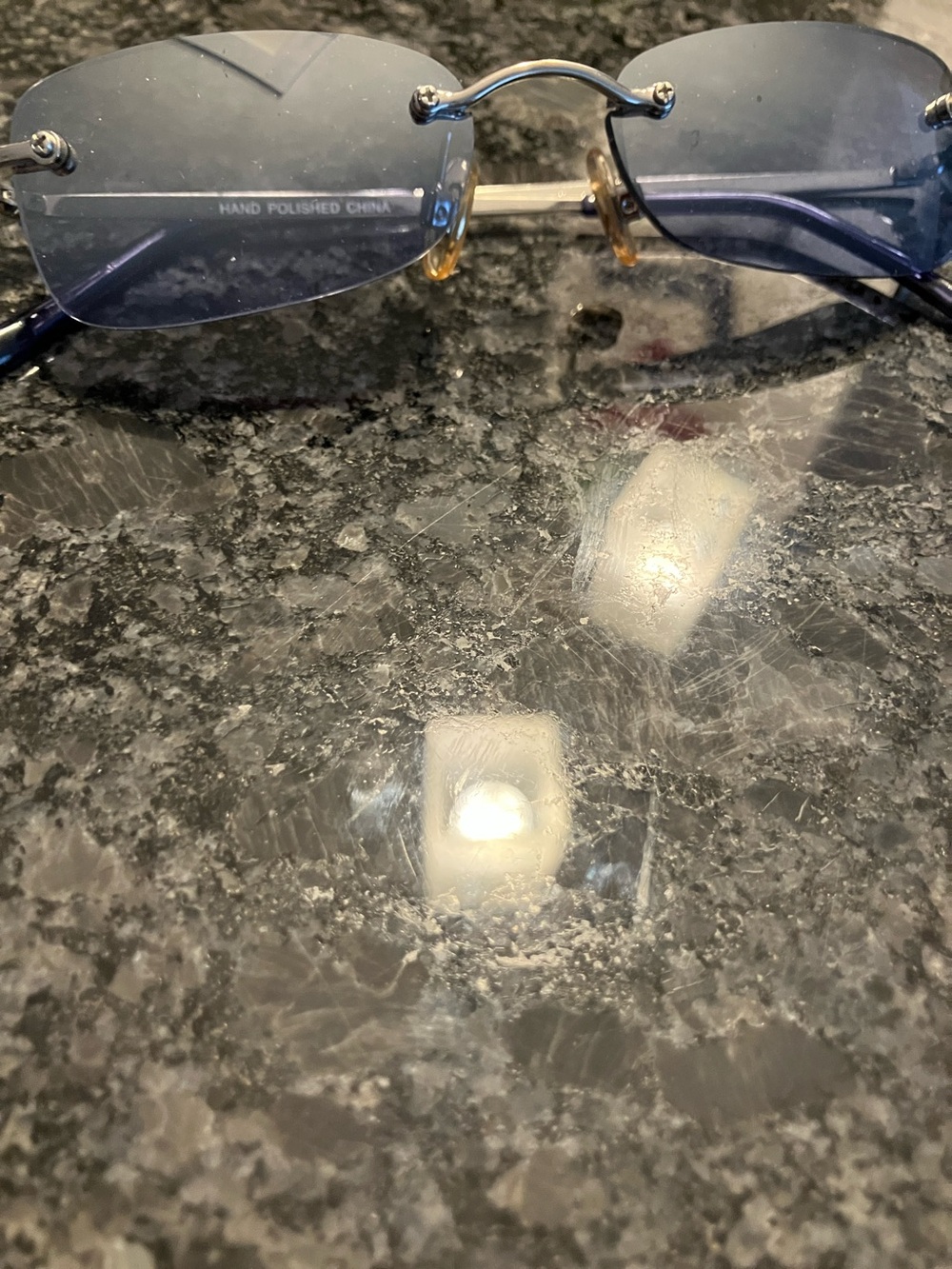 Blue Rimless Sunglasses - Unbranded